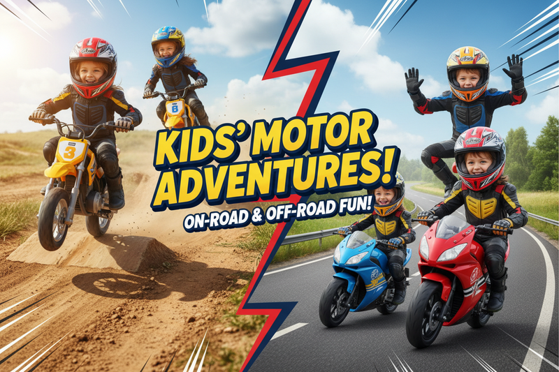Kids On Off Road Motorcycles